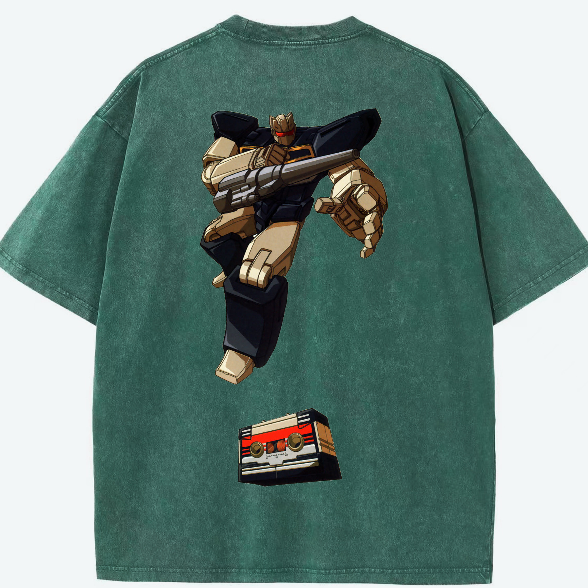 （画像用）  綿100% ヴィンテージ風 半袖Tシャツ（背面プリント）